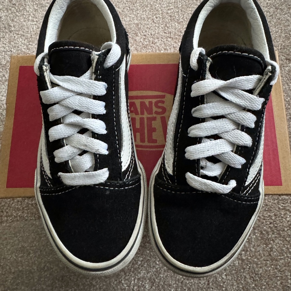 Vans Kids Black and White Sneakers